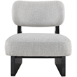 Bowery Hill Contemporary Grey Linen Textured Fabric Upholstered Accent Chair