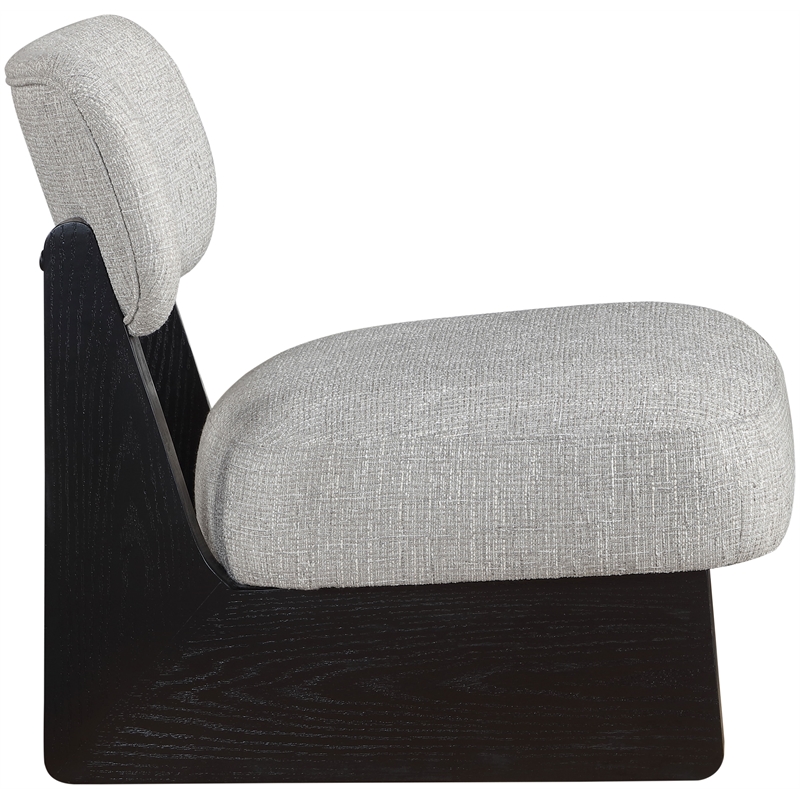 Bowery Hill Contemporary Grey Linen Textured Fabric Upholstered Accent Chair
