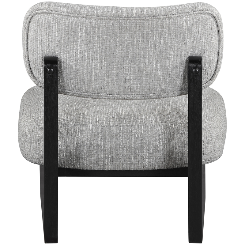 Bowery Hill Contemporary Grey Linen Textured Fabric Upholstered Accent Chair