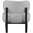 Bowery Hill Contemporary Grey Linen Textured Fabric Upholstered Accent Chair