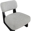 Bowery Hill Contemporary Grey Linen Textured Fabric Upholstered Accent Chair
