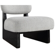 Bowery Hill Contemporary Grey Linen Textured Fabric Upholstered Accent Chair