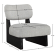 Bowery Hill Contemporary Grey Linen Textured Fabric Upholstered Accent Chair