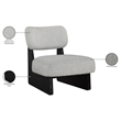 Bowery Hill Contemporary Grey Linen Textured Fabric Upholstered Accent Chair