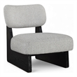 Bowery Hill Contemporary Grey Linen Textured Fabric Upholstered Accent Chair