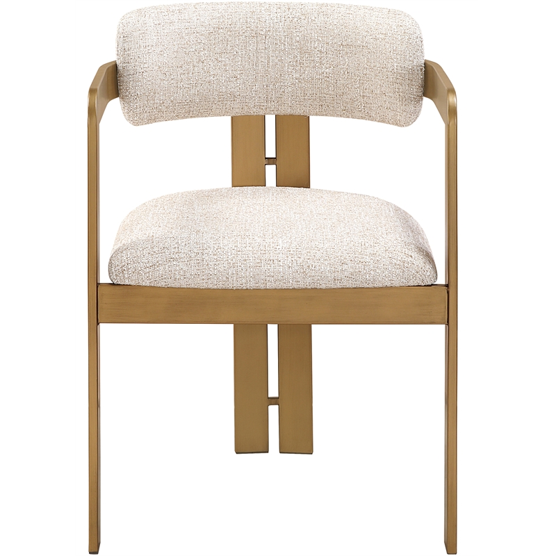 Bowery Hill Contemporary Beige Linen Textured Fabric Dining Chair (Set of 2)