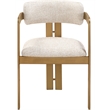 Bowery Hill Contemporary Beige Linen Textured Fabric Dining Chair (Set of 2)