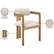 Bowery Hill Contemporary Beige Linen Textured Fabric Dining Chair (Set of 2)