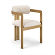 Bowery Hill Contemporary Beige Linen Textured Fabric Dining Chair (Set of 2)