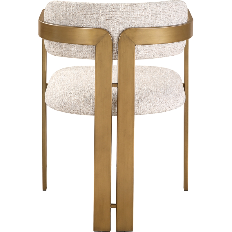 Bowery Hill Contemporary Beige Linen Textured Fabric Dining Chair (Set of 2)