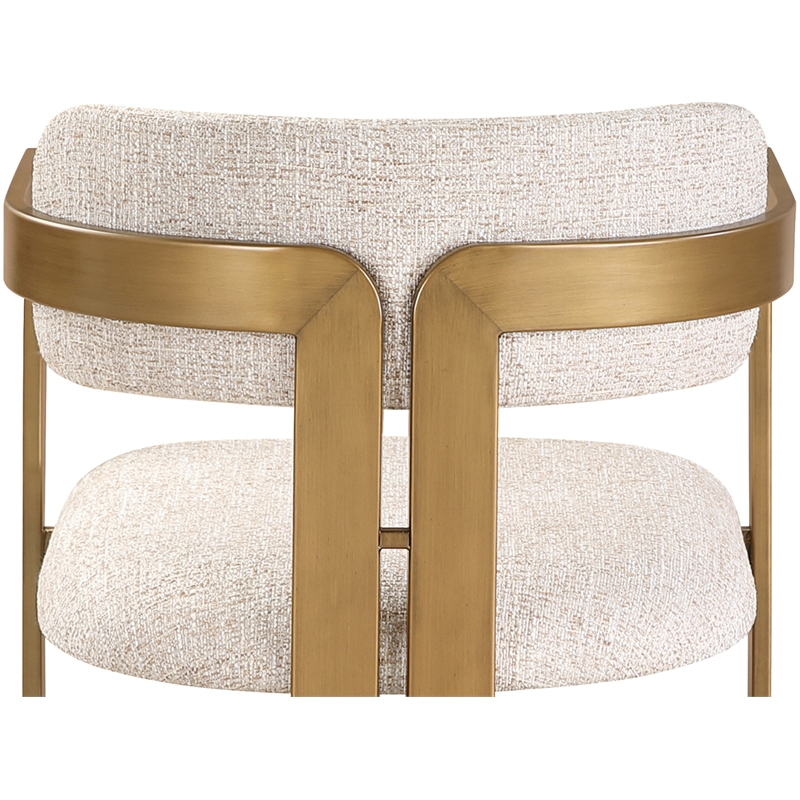 Bowery Hill Contemporary Beige Linen Textured Fabric Dining Chair (Set of 2)
