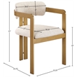 Bowery Hill Contemporary Beige Linen Textured Fabric Dining Chair (Set of 2)