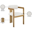 Bowery Hill Contemporary Cream Linen Textured Fabric Dining Chair (Set of 2)