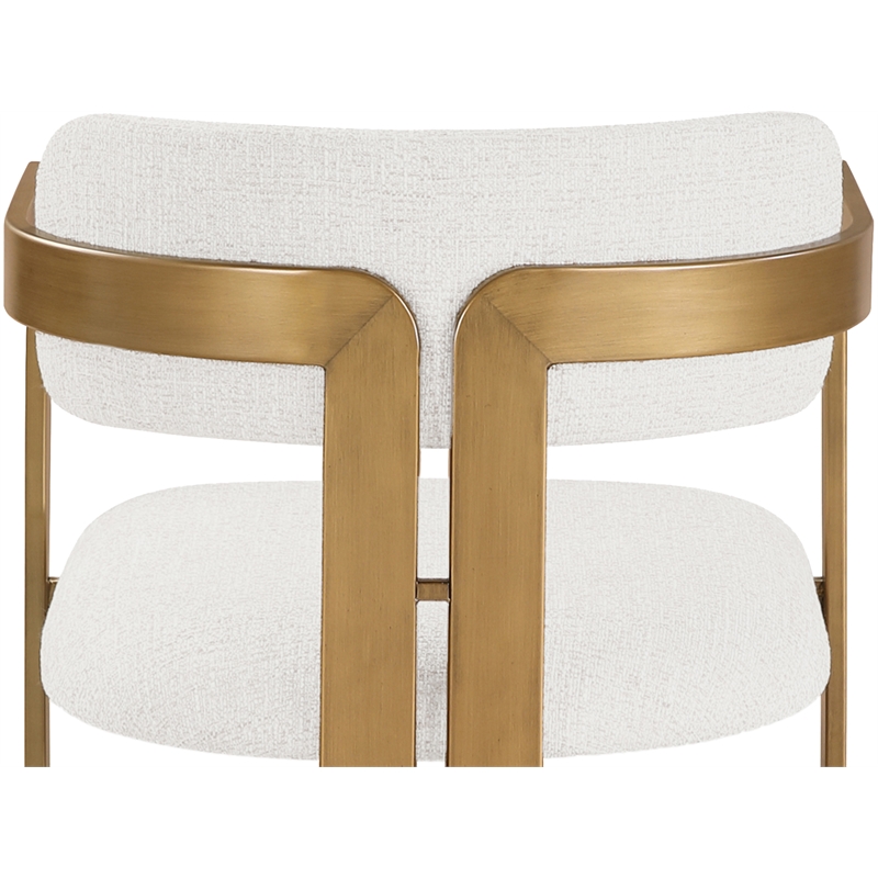 Bowery Hill Contemporary Cream Linen Textured Fabric Dining Chair (Set of 2)