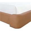 Bowery Hill Contemporary Cognac Vegan Leather Upholstered Full Bed
