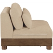Bowery Hill Contemporary Beige Chenille Fabric Upholstered Modular Armless Chair