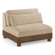 Bowery Hill Contemporary Beige Chenille Fabric Upholstered Modular Armless Chair