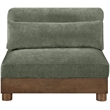 Bowery Hill Contemporary Green Chenille Fabric Upholstered Modular Armless Chair