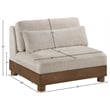 Bowery Hill Contemporary Taupe Chenille Fabric Upholstered Modular Armless Chair