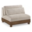 Bowery Hill Contemporary Taupe Chenille Fabric Upholstered Modular Armless Chair
