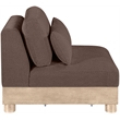 Bowery Hill Contemporary Brown Chenille Fabric Upholstered Modular Armless Chair