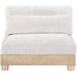 Bowery Hill Contemporary Cream Chenille Fabric Upholstered Modular Armless Chair