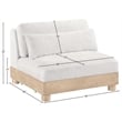 Bowery Hill Contemporary Cream Chenille Fabric Upholstered Modular Armless Chair
