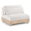 Bowery Hill Contemporary Cream Chenille Fabric Upholstered Modular Armless Chair