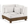 Bowery Hill Contemporary Cream Chenille Fabric Upholstered Modular Corner Chair