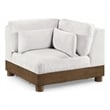Bowery Hill Contemporary Cream Chenille Fabric Upholstered Modular Corner Chair