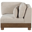 Bowery Hill Contemporary Taupe Chenille Fabric Upholstered Modular Corner Chair