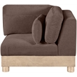 Bowery Hill Contemporary Brown Chenille Fabric Upholstered Modular Corner Chair
