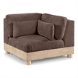 Bowery Hill Contemporary Brown Chenille Fabric Upholstered Modular Corner Chair
