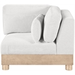 Bowery Hill Contemporary Cream Chenille Fabric Upholstered Modular Corner Chair