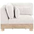 Bowery Hill Contemporary Cream Chenille Fabric Upholstered Modular Corner Chair
