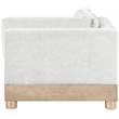 Bowery Hill Contemporary Cream Chenille Fabric Upholstered Modular Corner Chair
