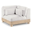 Bowery Hill Contemporary Cream Chenille Fabric Upholstered Modular Corner Chair