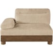 Bowery Hill Contemporary Beige Chenille Upholstered Modular Left Arm Chair