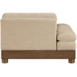 Bowery Hill Contemporary Beige Chenille Upholstered Modular Left Arm Chair