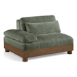 Bowery Hill Contemporary Green Chenille Upholstered Modular Left Arm Chair
