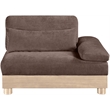 Bowery Hill Contemporary Brown Chenille Upholstered Modular Right Arm Chair