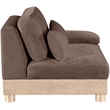 Bowery Hill Contemporary Brown Chenille Upholstered Modular Right Arm Chair