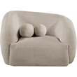 Bowery Hill Contemporary Soft Beige Fabric Upholstered Chair
