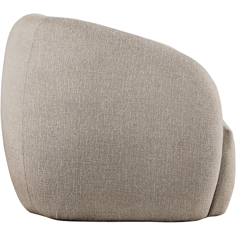 Bowery Hill Contemporary Soft Beige Fabric Upholstered Chair