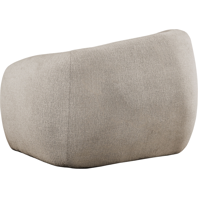 Bowery Hill Contemporary Soft Beige Fabric Upholstered Chair