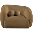 Bowery Hill Contemporary Soft Brown Fabric Upholstered Chair