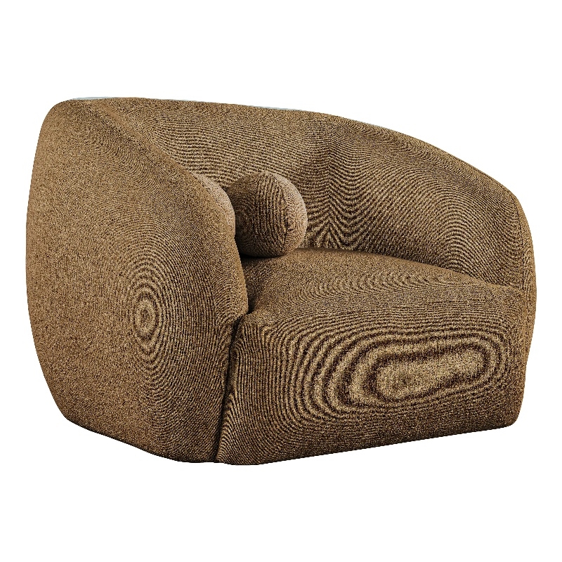 Bowery Hill Contemporary Soft Brown Fabric Upholstered Chair