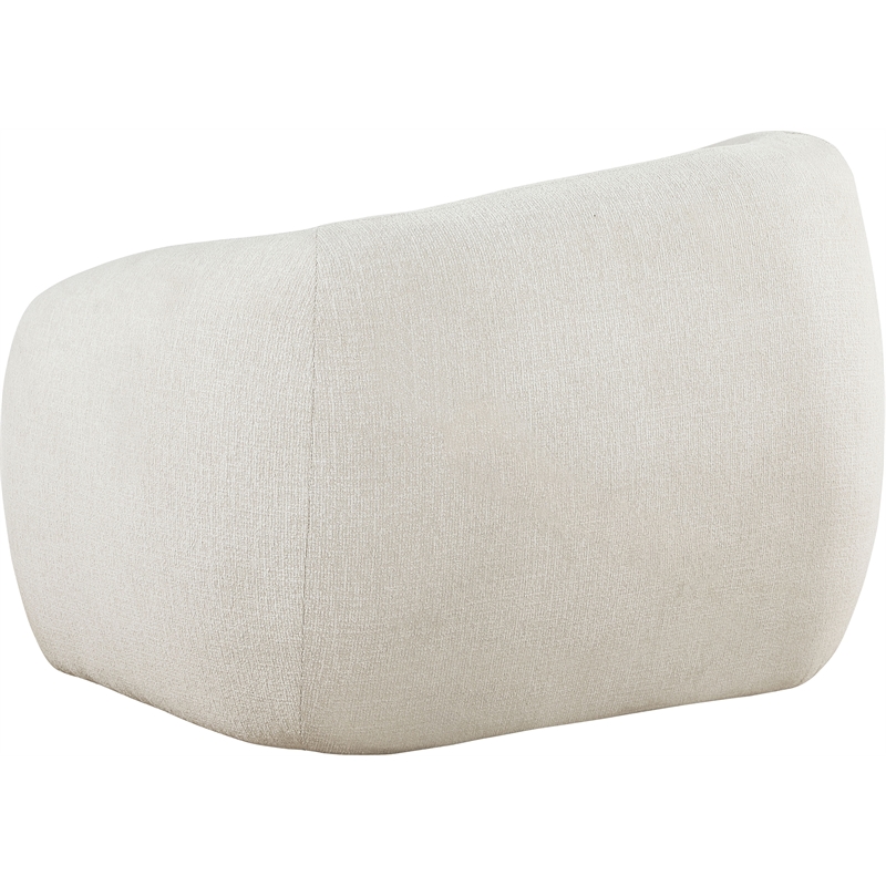 Bowery Hill Contemporary Soft Cream Fabric Upholstered Chair