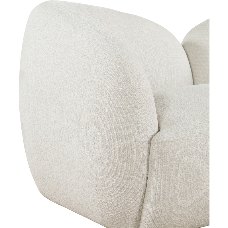 Bowery Hill Contemporary Soft Cream Fabric Upholstered Chair