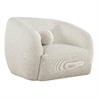 Bowery Hill Contemporary Soft Cream Fabric Upholstered Chair